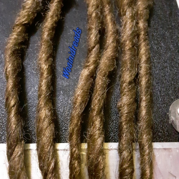 3 Clip Light Brown Synthetic Dreads Dreadlocks - Picture 3 of 3